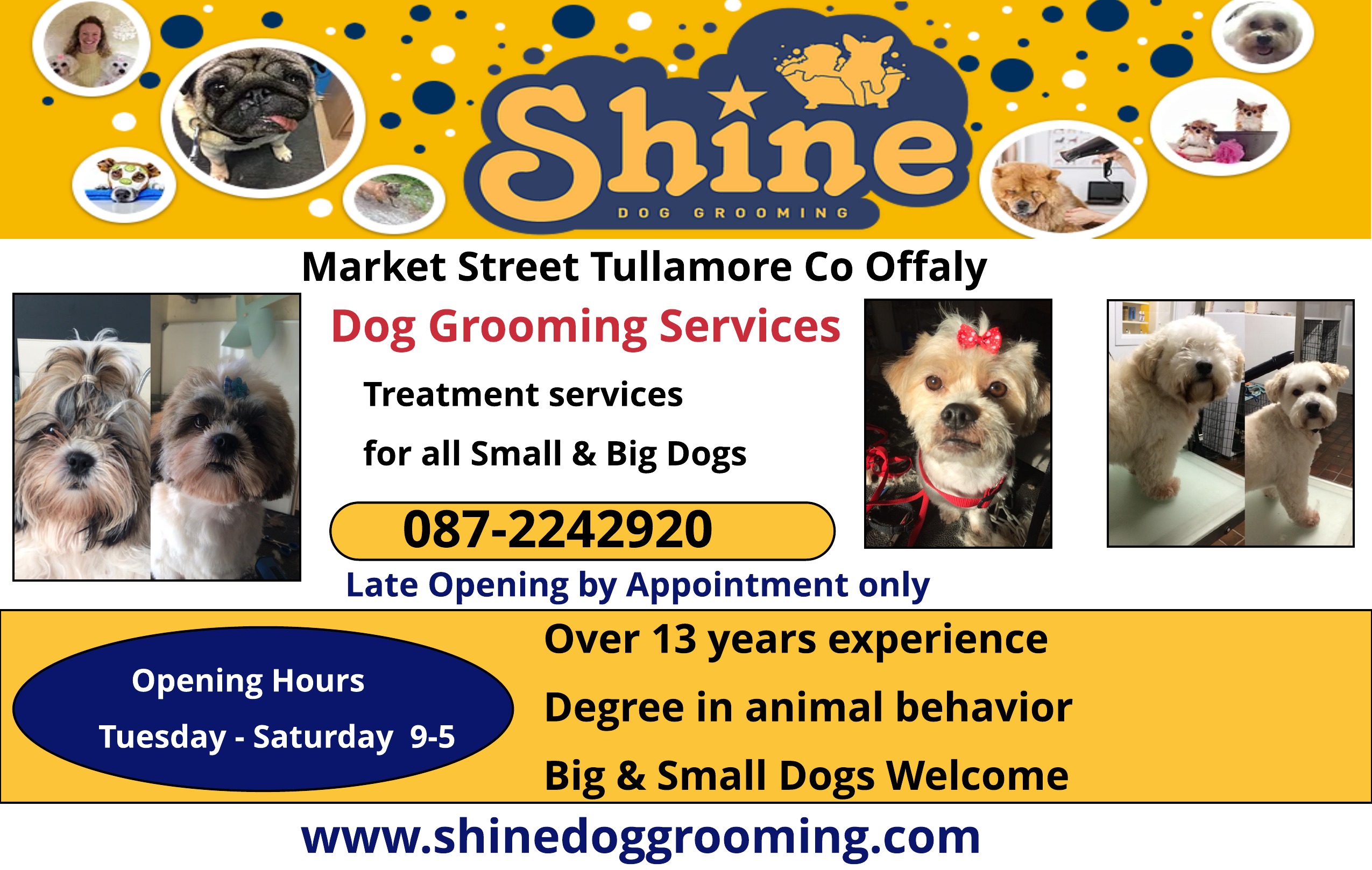 Shine Dog Grooming Dog Grooming in Tullamore, Co.Offaly Shop For